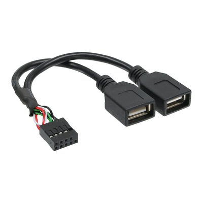 Inline Adapter USB 2.0 Internal 2x USB a Female Head Motherboard — image 1