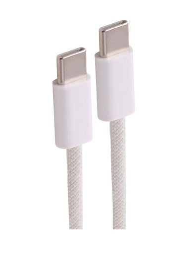 Shiverpeaks USB-C Cable Charging 2.0, 60W, White Textil, 1M