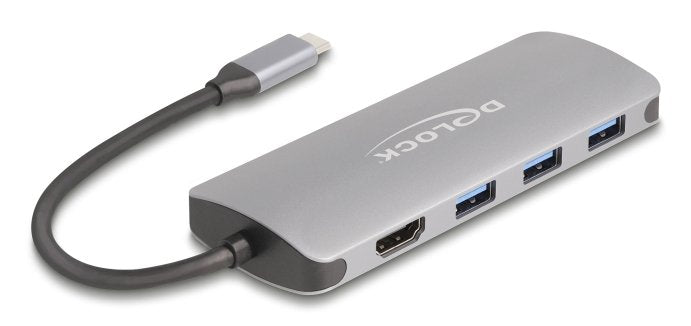 Delock 7 Port USB 10Gbps Hub And 4K HDMI Output With USB Type-c Connection And PD 3.0 90 Watt
