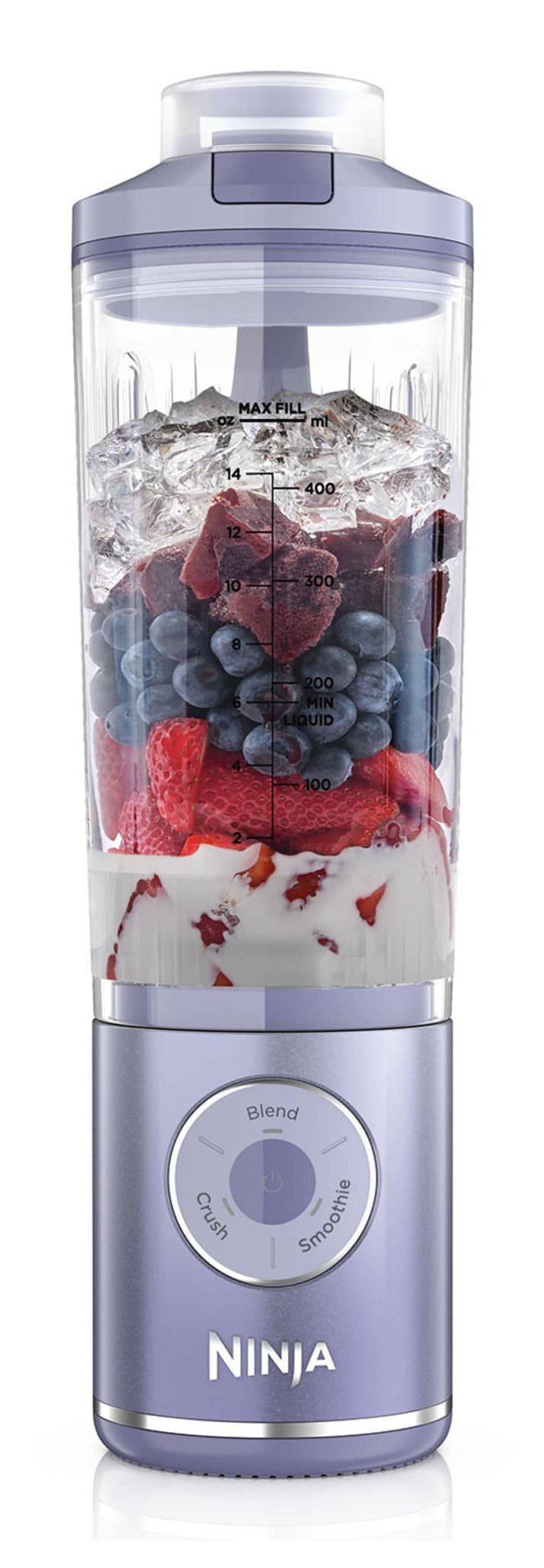 Ninja BC251EULD Blender 0,57 L Blender Glass Laptop Lavanda, Transparent
