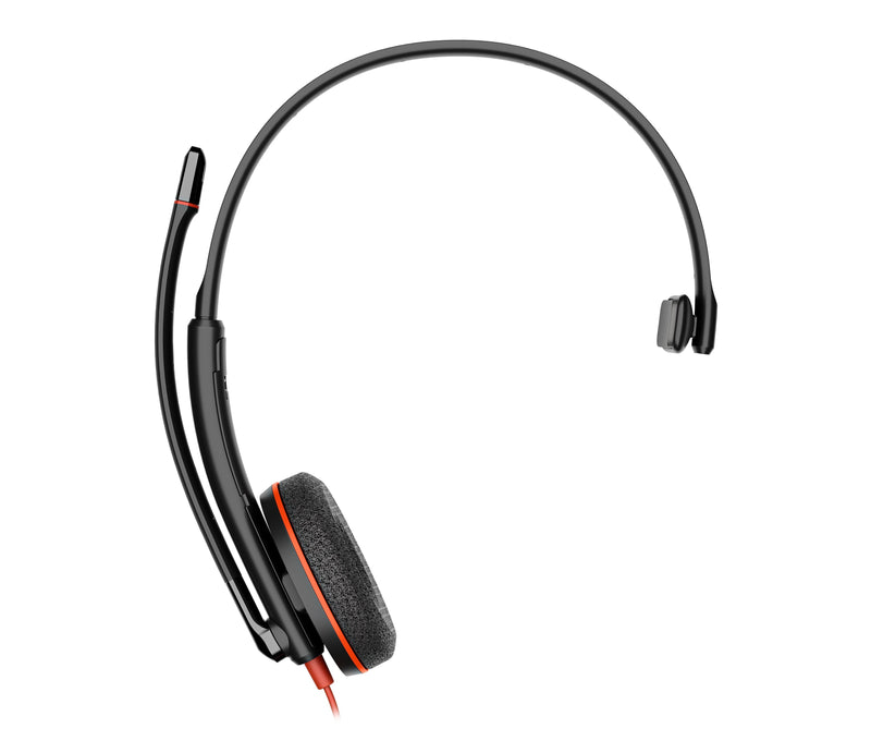 Headphones Poly Blackwire 3210 Monaural USB-C + Adapter USB-C/a
