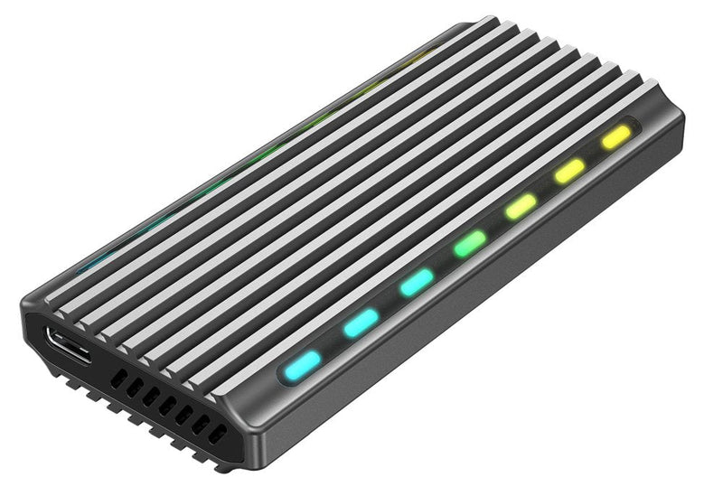 Gembird External Enclosure USB 3.1 SSD M.2 NVMe Backlighted Aluminum EE2280-U3C-03