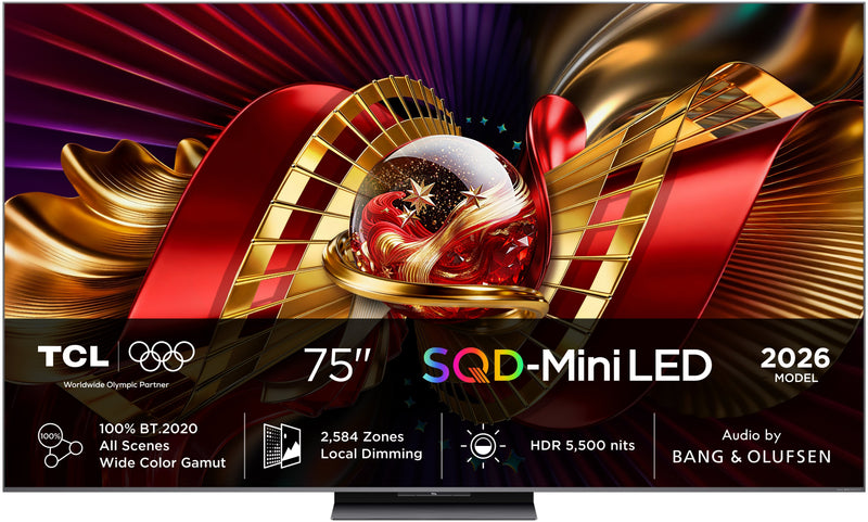 Tcl 75C8L Black TV Smart TV 75 4K UHD Sqd-mini LED