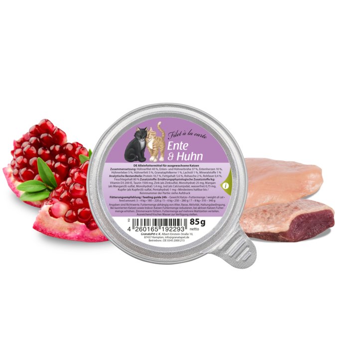 Granatapet Filet Á Carte Duck With Chicken - Comida Húmeda Gatos - 85G