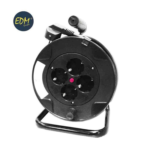 EDM Enrollacables Professional With Protector Thermal 3X1,5MM 15M 4 Sockets T/Tl — image 1