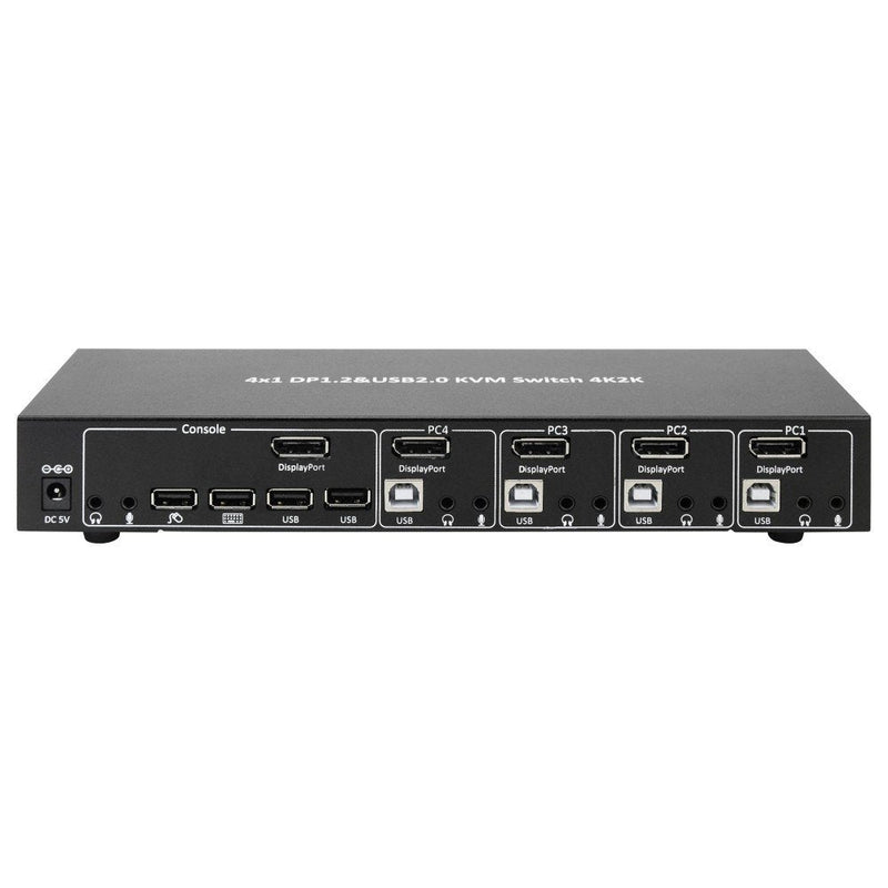Techly KVM Switch, 4 Port, DisplayPort 1.2