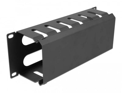 Delock 66844 Panel Gestión Cables 10? With 2 Opening 1U Black — image 1