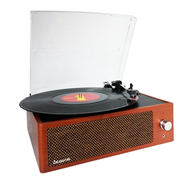 Lauson XN092 Wood Tocadiscos Vintage 3 Velocidades Bluetooth USB Recording MP3 Fm
