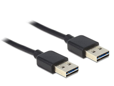 Delock Cable Easy USB 2.0-A Male Black 2M — image 1