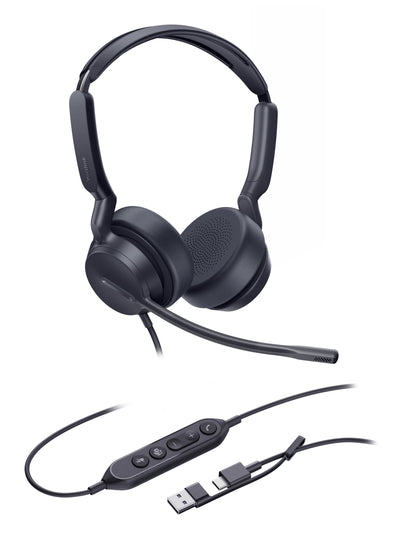 Yealink Headphones UH42 Dual, Black Variante Teams, Port USB-C And USB-A 1308195 — image 1