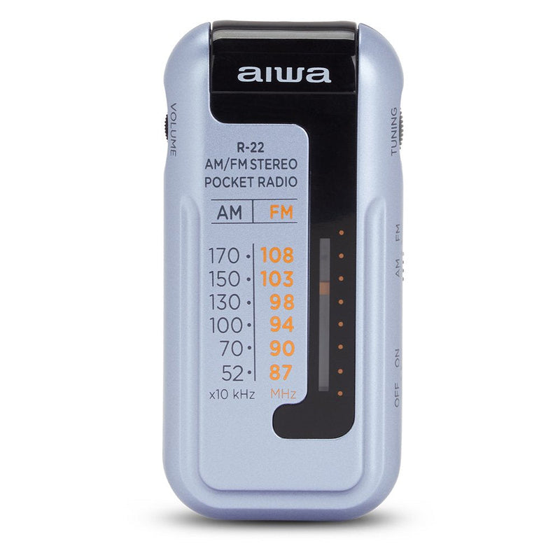Aiwa Radio Formato Mini R-22SL Am/Fm Hyperbass Colour Silver