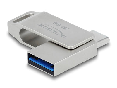 Delock 54008 USB 5Gbps Pencil USB Flash Drive -c™ + Tipa-a 256GB - Housing Metal — image 1