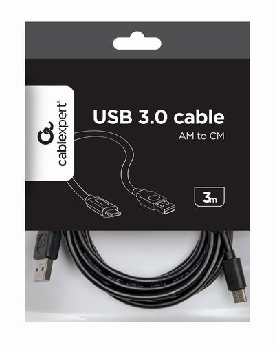 Gembird USB Cable 2.0A USB Type-c 3M Black — image 1