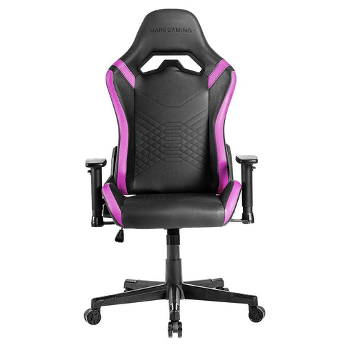 Mars Gaming Chair Gamer Mgcprobp Black With Detalle Violetas Arms Regulables Height Reclinable 135º Cojines Er — image 1