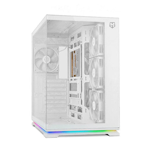 Nox PC Case ATX Semitorre Hummer Galaxy ARGB White — image 1