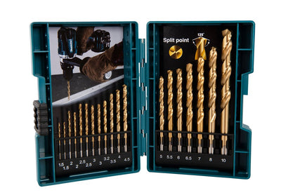 Makita Set Of Drill Bits Metal Hss-tin, 19 Pieces Set Of Drill Bits B-67795 — image 1