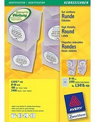 Avery Zweckform Labels L3415-100 White 40,0 X 40,0MM — image 1