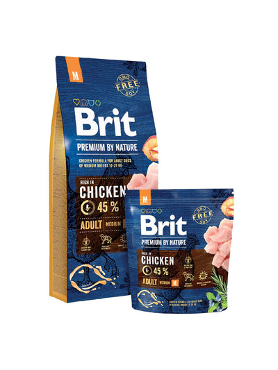 Brit Premium By Nature Adult M Adulto Manzana, Pollo, Maíz 15KG — image 1