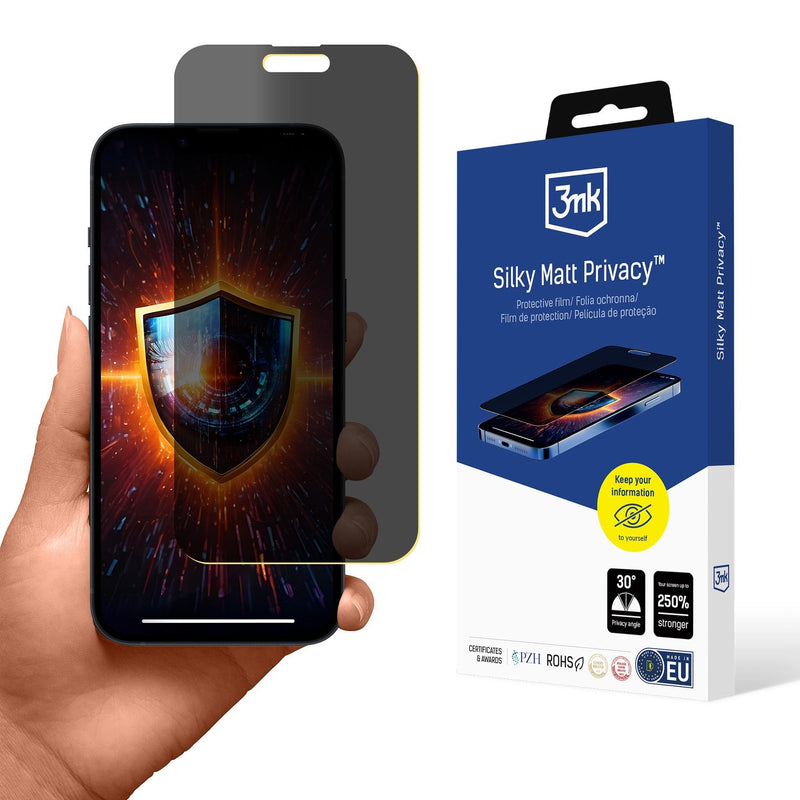 3MK Silky Matt Privacy Screen Protector For Apple Iphone 15 Pro Max.