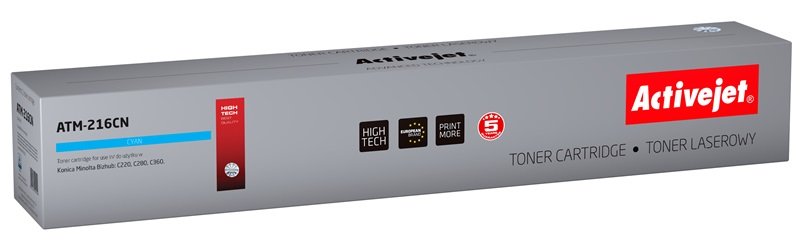 Activejet ATM-216CN Cartridge Toner Compatible Cyan Replacement Konica Minolta TN216C