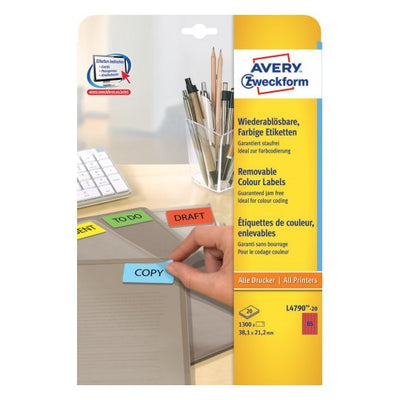 Avery Zweckform Labels Red 38,1 X 21,2MM, 20 Hojas — image 1