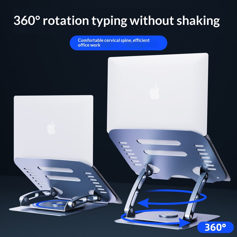Double Rod Foldable Rotating Notebook Stand Desktop