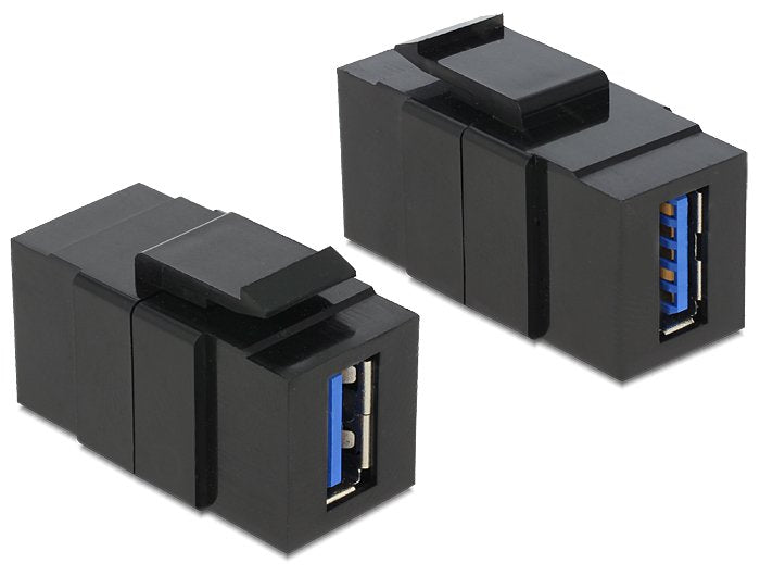 Delock Keystone Module USB 3.0A Female USB 3.0A Female Black