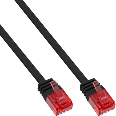Inline Flat Ultraslim Network Cable U/UTP CAT.6 Gigabit Ready Black 7M — image 1