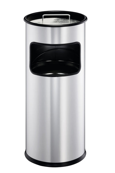 Durable Papelera Metal With Ascher Round Silver — image 1