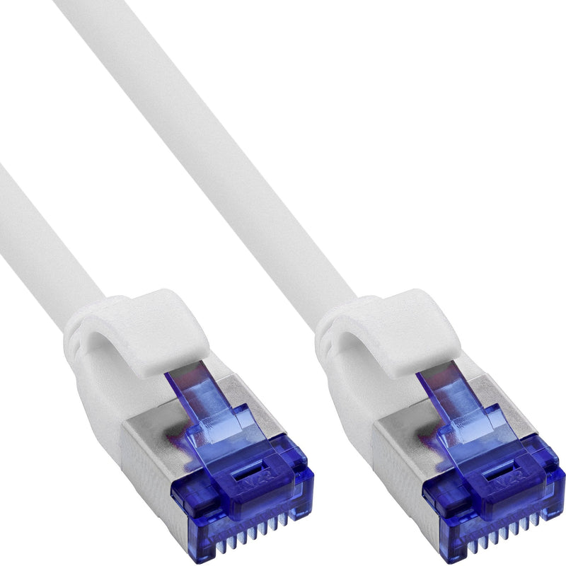 Inline® Network Cable Slim, CAT.6A, S/FTP, Tpe (lszh) Flexible, PoE, White, 3M
