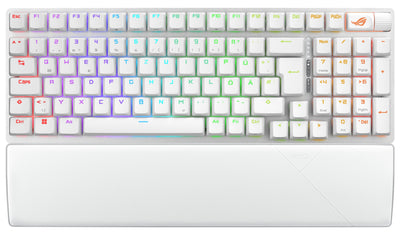 ASUS Keyboard German Rog Strix Scope Ii 96 Wireless USB + RF Wireless + Bluetooth Qwertz White — image 1