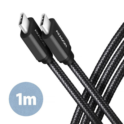 Axagon HCM3-CM10AB USB Cable -c 3.2 Gen 1 Auf USB-C 3.2 Gen 1, Black - 1M — image 1