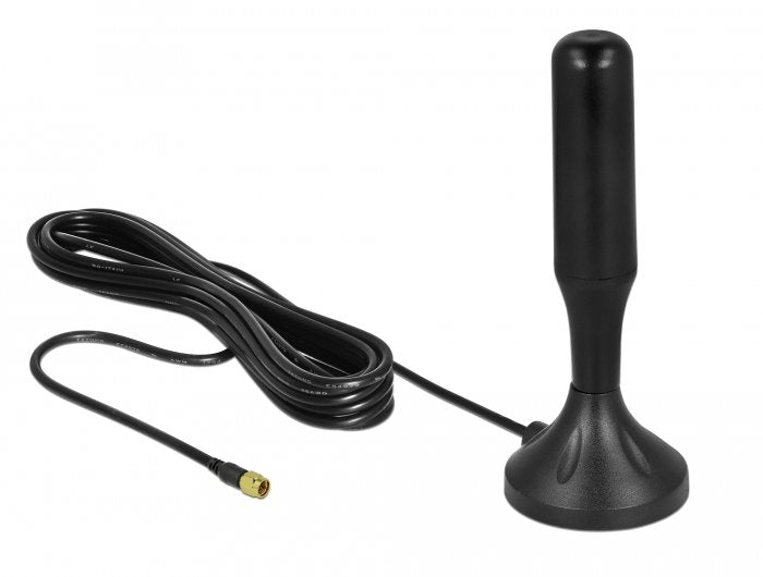 Delock LTE Antenna Sma Connector Male 3 - 5 dBi 12.4CM Starr Omnidirektional With Magnética Base And Cable Con