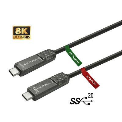 Vivolink PROUSBCMM15OP USB Cable 15M USB 3.2 Gen 2 (3.1 Gen 2) USB C Black — image 1