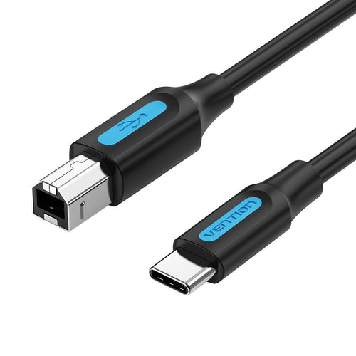 Vention USB Cable 2.0 Printer Cqubg USB Tipo-b Male USB Type-c Male 480Mbps 1.5M Black — image 1