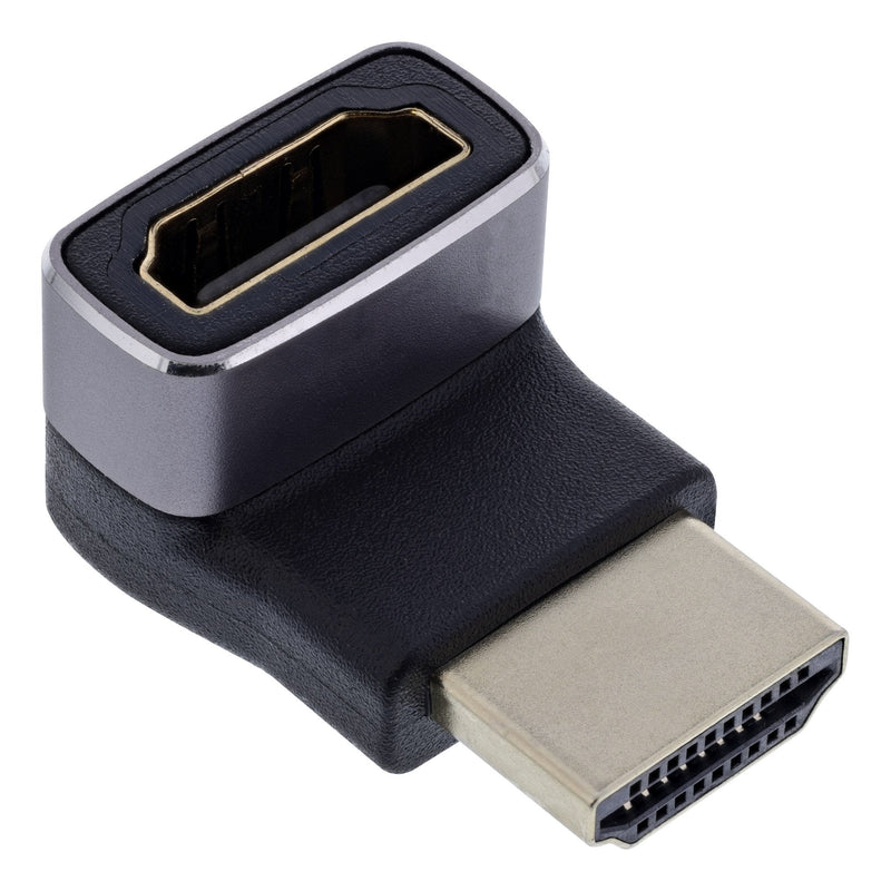 Inline® HDMI Adapter, HDMI a Plug / Socket 90° Up, 8K UHD