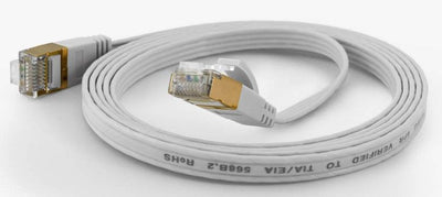 Wantecwire FTP, Cable Ultra-slim CAT.6A, Q 1,6X6,5MM, White Length 15,00M — image 1