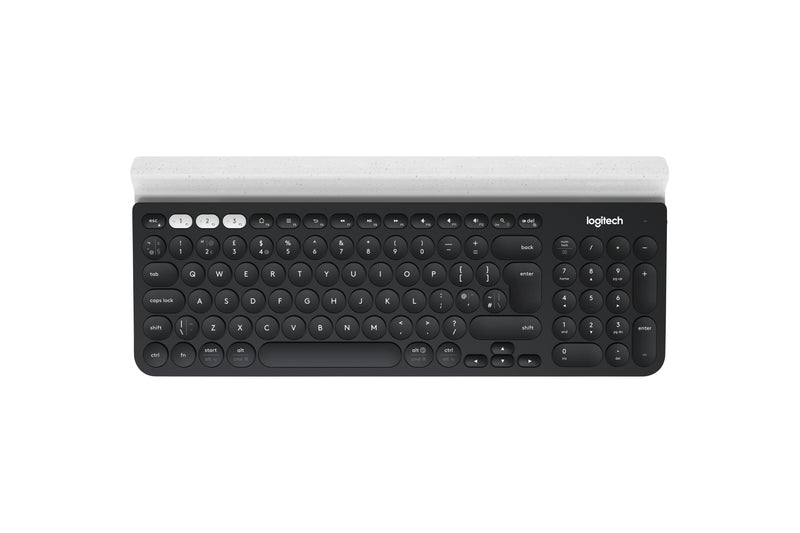 Logitech Teclado Suizo K780 Multi-device Inalámbrico RF Inalámbrico + Bluetooth Qwertz Gris Blanco