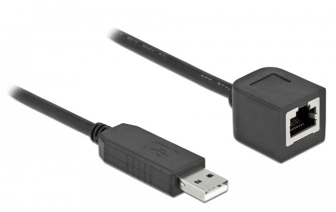 Delock Serielles Cable Connection With Ftdi Chipset, USB 2.0 Type a Connector Male a RS-232 RJ45 Connector Fem