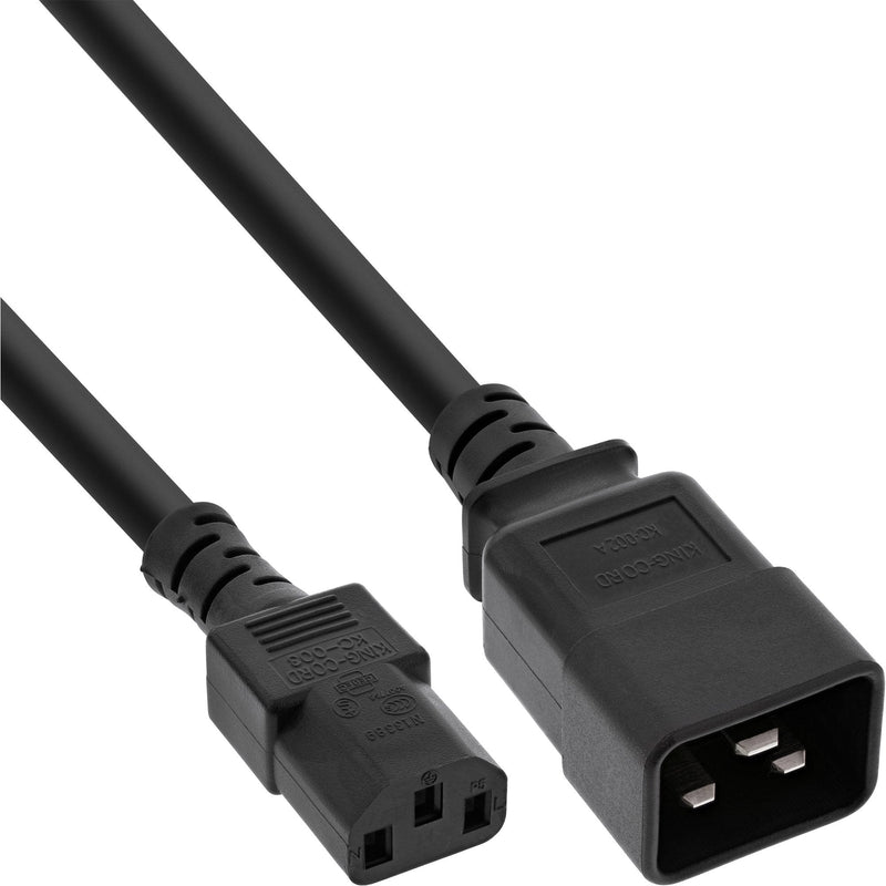 Inline Cable Power , IEC-60320 C20 a C13, 3X1,5MM², Max. 10A, Black 3M