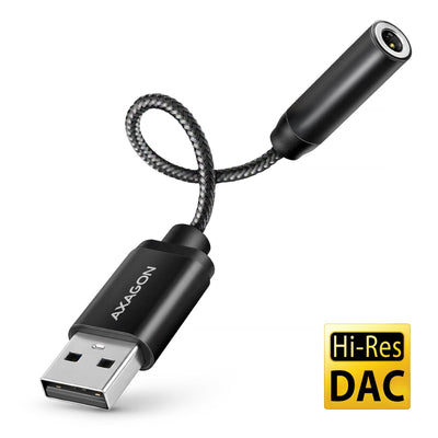 Axagon Ada-ha USB-A To 3.5MM Jack Hi-res Dac Audio Adapter, 384KHZ 32BIT, Stereo — image 1