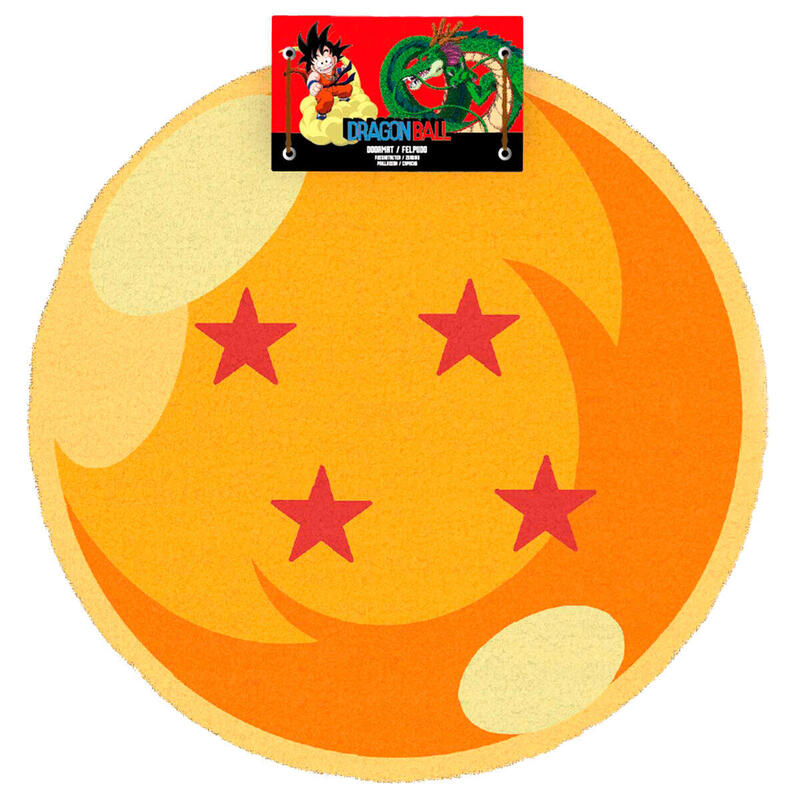 Felpudo Round 50CM Bola 4 Estrellas Dragon Ball