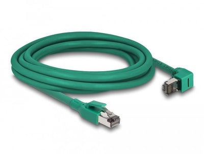 Delock RJ45 Network Cable Profinet Sf UTP 90° Angulado 3M Green — image 1