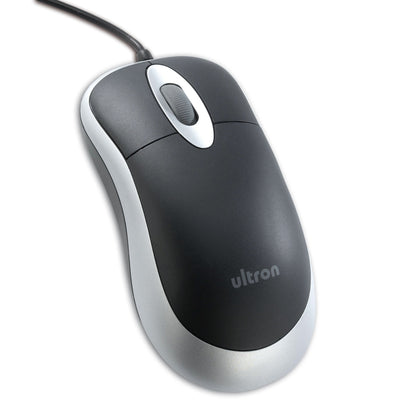 Ultron Mouse UM-100 Basic Óptico USB Black/Silver Retail — image 1
