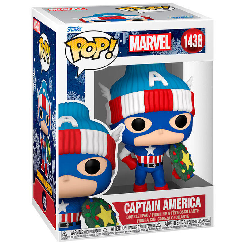 Figura Pop! Marvel Capitán América Holiday