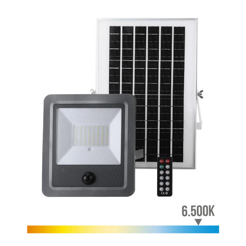 EDM Foco Projector Solar With Sensor 100W 1.200LM 6.500K