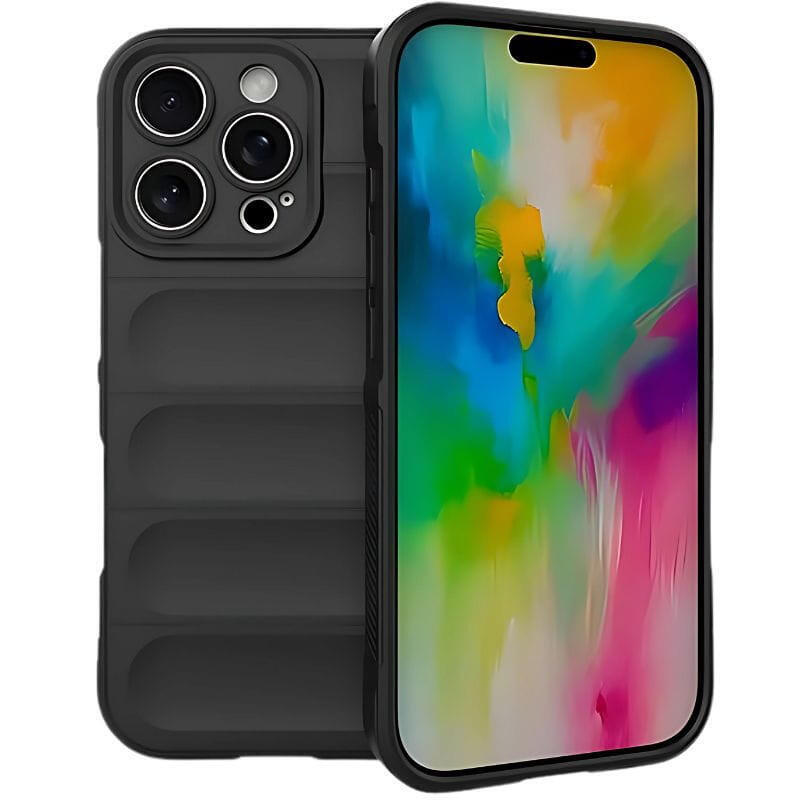 Case Silicone Wave Iphone 16 Pro Max. Black