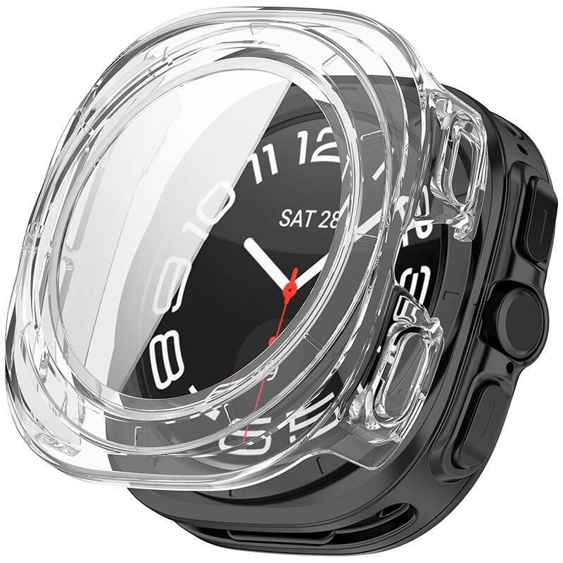 Case PC + Glass Tempered Samsung Galaxy Watch Ultra 47MM Transparent