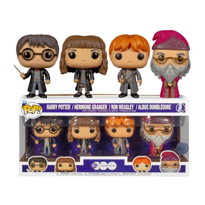 Funko Pop Harry Potter Pack 4 Figuras Harry Hermione Dumbledore Ron — image 1