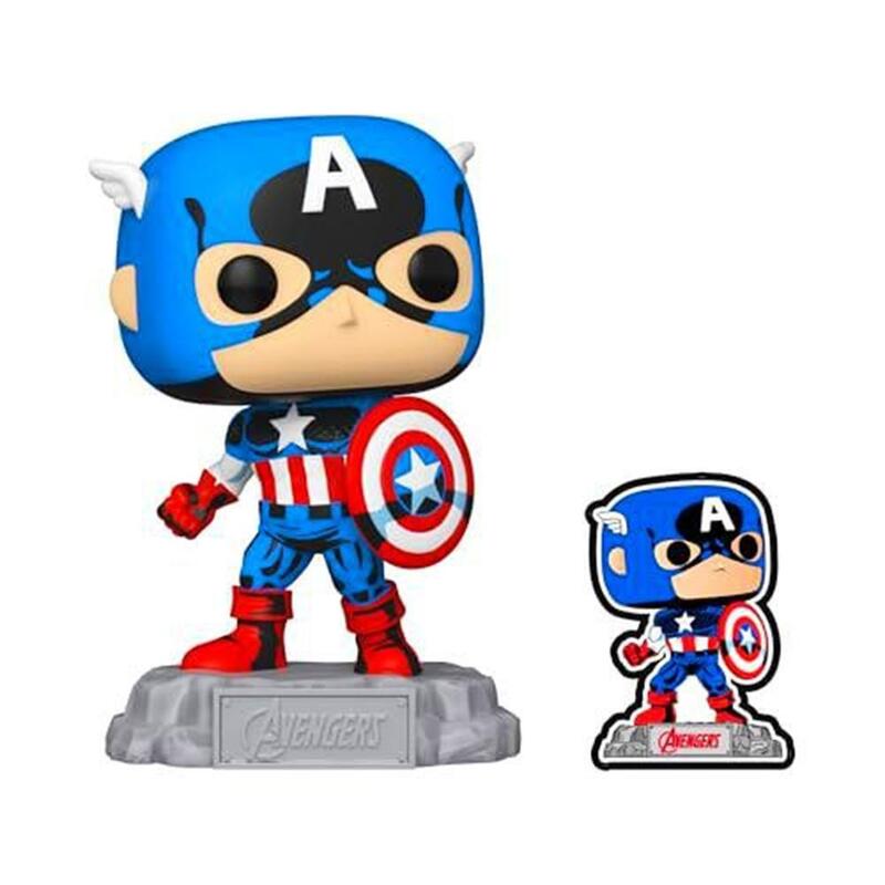 Funko Pop Marvel A60 Comic Capitan America With Pin